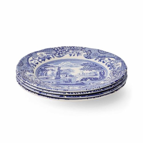 Spode Blue Italian 8 inch Side Plates Set of 4