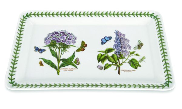Portmeirion Botanic Garden 15.5 Inch Rectangular Tray (Garden Lilac/Sweet William)