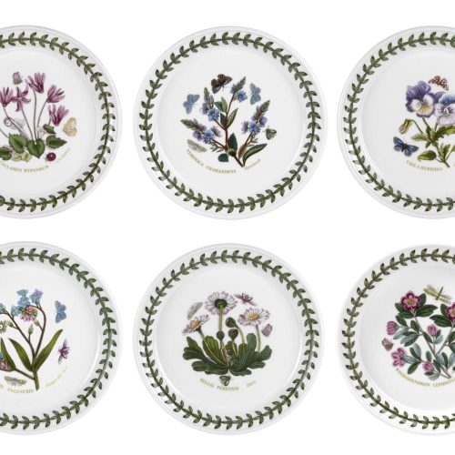 Portmeirion Botanic Garden 5 inch Bread Plate Set Of 6