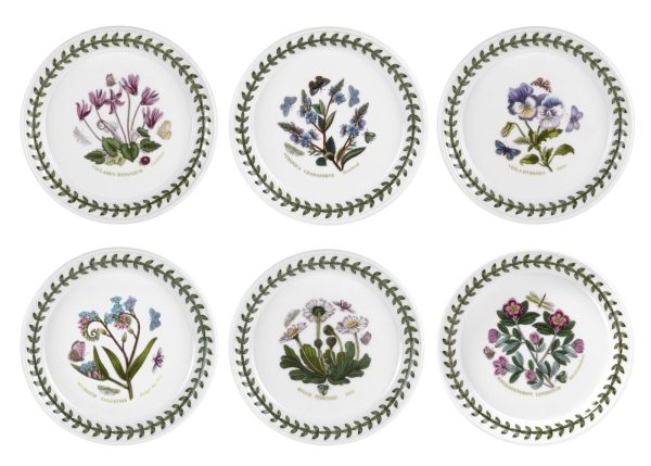 Portmeirion Botanic Garden 5 inch Bread Plate Set Of 6 