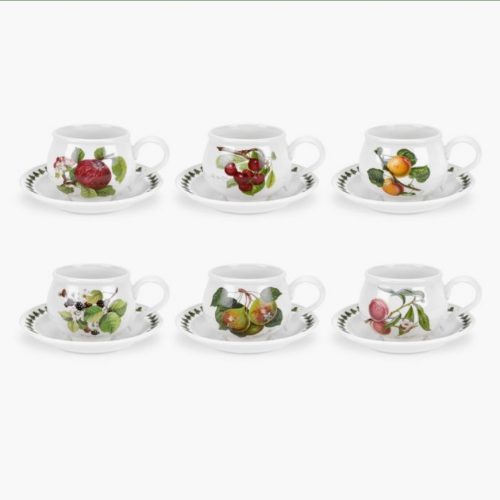 Portmeirion Pomona Tea Cup and Saucer (R) Set of 6
