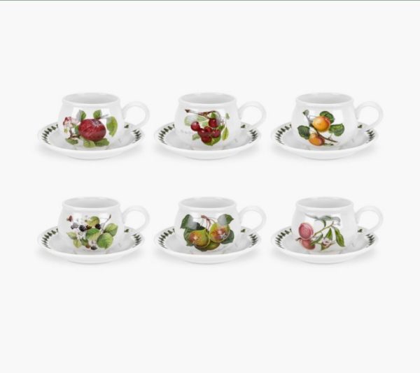 Portmeirion Pomona Tea Cup and Saucer (R) Set of 6 Portmeirion Pomona Tea Cup and Saucer (R) Set of 6