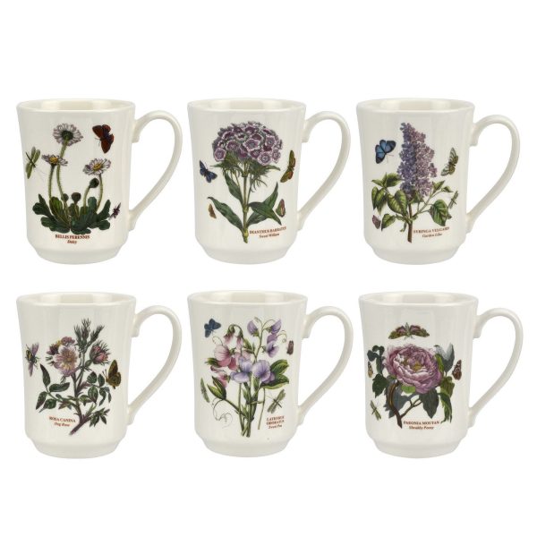 Portmeirion Botanic Garden Flared Tankard Set Of 6 Portmeirion Botanic Garden Flared Tankard Set Of 6
