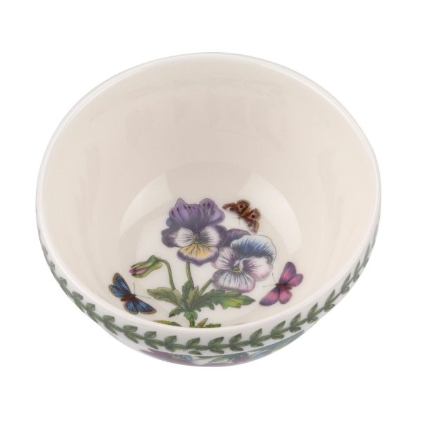Portmeirion Botanic Garden Seconds 5 Inch Stacking Bowl Pansy Portmeirion Botanic Garden Seconds 5 Inch Stacking Bowl Pansy