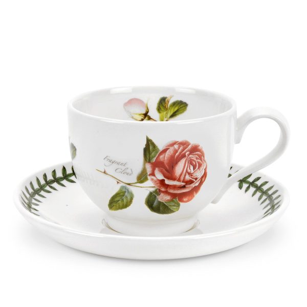 Portmeirion Botanic Roses Tea Cup and Saucer Fragrant Cloud