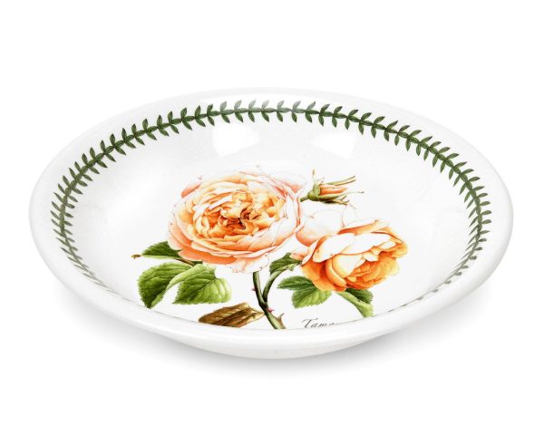 Portmeirion Botanic Roses 8 Inch Pasta Bowl Tamora Peach