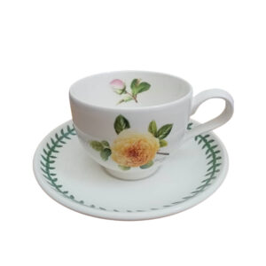 Portmeirion Botanic Roses Tea Cup and Saucer Teasing Georgia