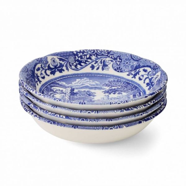 Spode Blue Italian Small 6 inch Cereal Bowls Set of 4 Spode Blue Italian Small 6 inch Cereal Bowls Set of 4
