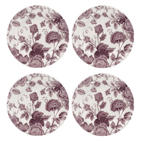 Spode Kingsley White 8 Inch Plate Set Of 4