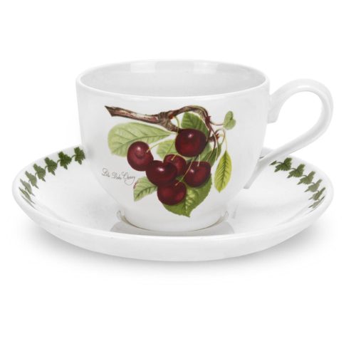 Portmeirion Pomona Tea Cup and Saucer Cherry (T)